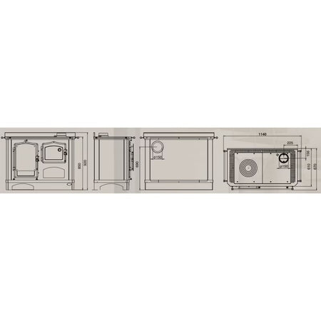 Lareira a lenha LINCAR Deneris – 9 kW