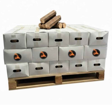 Bûches de bois Calorifiques Haute Performance Briand combustibles, 42 cartons, bois sec pour cheminée et poêle.